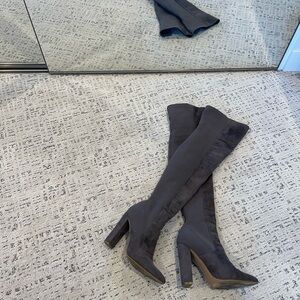 Steve Madden Charcoal Over-the-Knee Boots